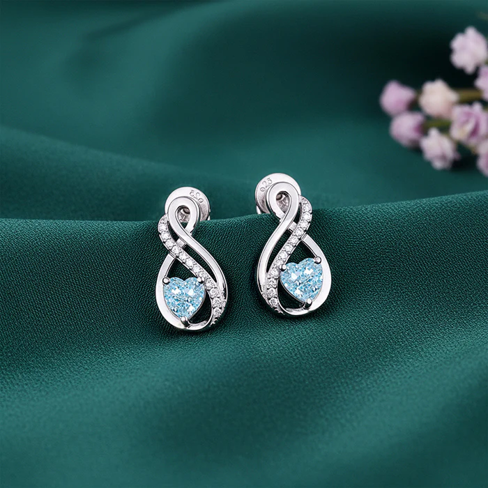 Silver Sea of Love Earrings